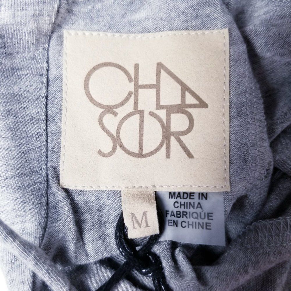 NEW Chaser Womens Size Medium Gray Strappy Back Ruffle Hem Short Sleeve Top - Picture 7 of 10